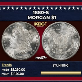 1880-s Morgan Dollar $1 ms67+ SEGS