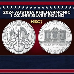 2024 Austria Philharmonic 1 oz .999 Silver Round Round