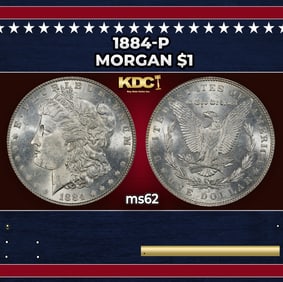1884-p Morgan Dollar $1 Grades ms62
