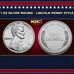 1 oz Silver Round - Lincoln Penny Style Round