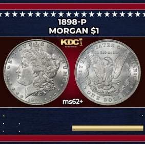 1898-p Morgan Dollar $1 Grades ms62+