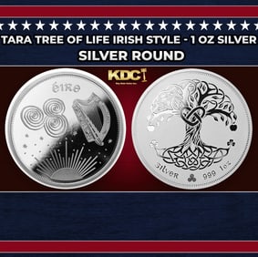 Tara Tree of Life Irish Style - 1 oz Silver Round Round