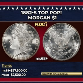 1882-s Morgan Dollar TOP POP! $1 ms68+ SEGS
