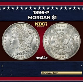 1896-p Morgan Dollar $1 Grades ms64+