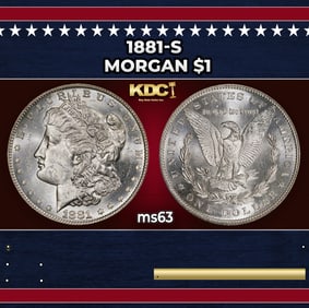 1881-s Morgan Dollar $1 Grades ms63