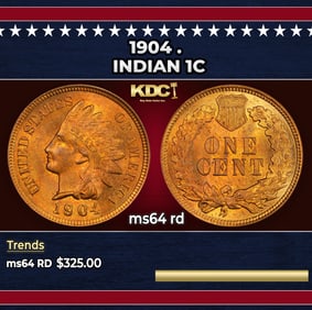 1904 Indian Cent . 1c Grades ms64 rd