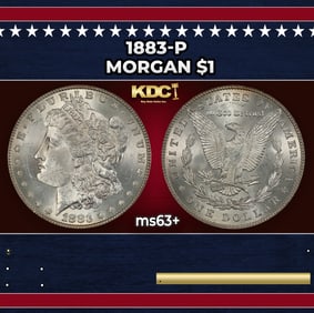 1883-p Morgan Dollar $1 Grades ms63+