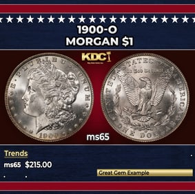 1900-o Morgan Dollar $1 Grades ms65