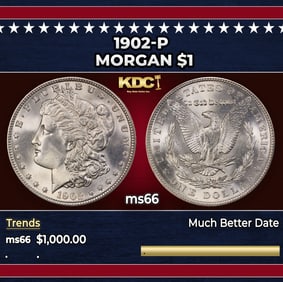 1902-p Morgan Dollar $1 ms66 SEGS