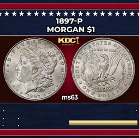 1897-p Morgan Dollar $1 Grades ms63