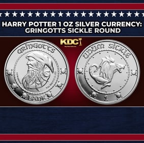 Harry Potter 1 oz Silver Currency: Gringotts Sickle Round Round