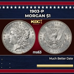 1903-p Morgan Dollar $1 Grades ms63