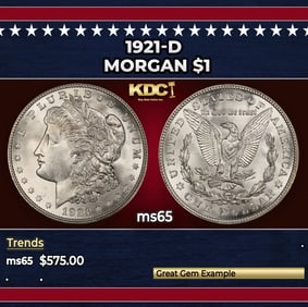 1921-d Morgan Dollar $1 Grades ms65