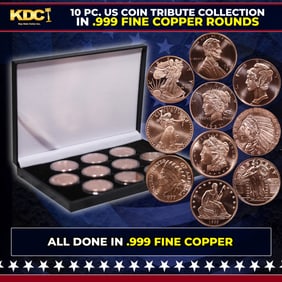 10 Copper coin United States Trtibute Set 10oz of Copper