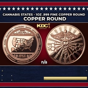 Cannabis States - 1oz .999 Fine Copper Round