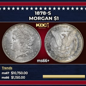 1878-s Morgan Dollar $1 ms66+ SEGS