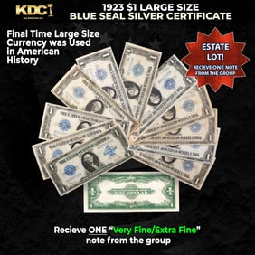 1x 1923 $1 Large Size Silver Certificate Grades VF/XF
