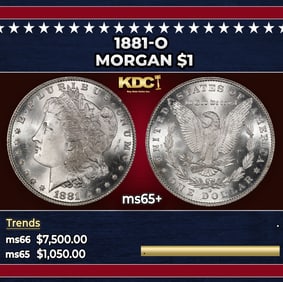 1881-o Morgan Dollar $1 ms65+ SEGS