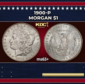 1900-p Morgan Dollar $1 Grades ms63+