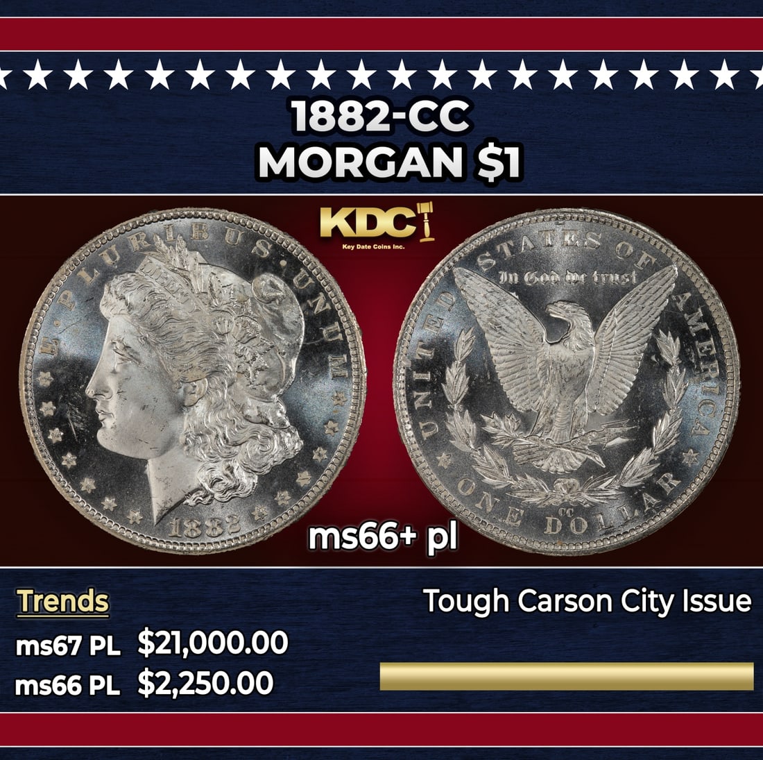 1882-cc Morgan Dollar $1 ms66+ pl SEGS: 1882-cc Morgan Dollar $1 ms66+ pl SEGS.