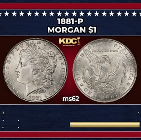 1881-p Morgan Dollar $1 Grades ms62