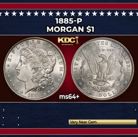 1885-p Morgan Dollar $1 Grades ms64+