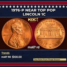 1976-p Lincoln Cent Near Top Pop 1c ms67 rd SEGS