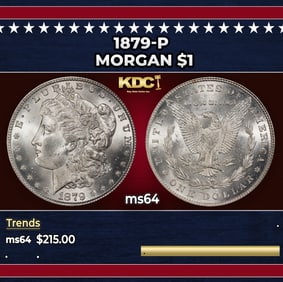 1879-p Morgan Dollar $1 Grades ms64