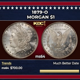 1879-o Morgan Dollar $1 Grades ms64