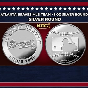 Atlanta Braves MLB Team - 1 oz Silver Round Round