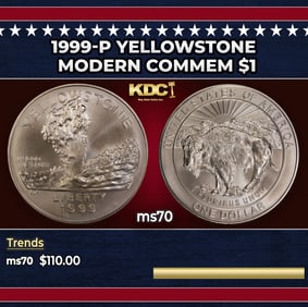1999-P Yellowstone Modern Commem Dollar $1 ms70 SEGS