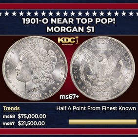 1901-o Morgan Dollar Near Top Pop! $1 ms67+ SEGS
