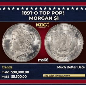 1891-o Morgan Dollar TOP POP! $1 ms66 SEGS