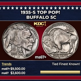 1935-s Buffalo Nickel TOP POP! 5c ms67+ SEGS