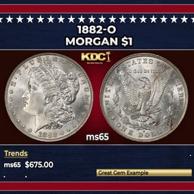1882-o Morgan Dollar $1 Grades ms65