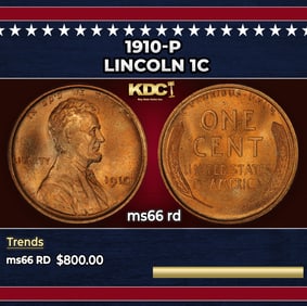 1910-p Lincoln Cent 1c Grades ms66 rd