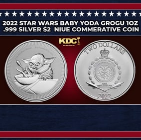 2022 Star Wars Baby Yoda Grogu The Mandalorian 1oz .999 Silver $2 Niue Commerative Coin Grades