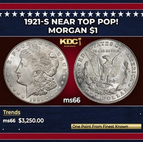 1921-s Morgan Dollar Near Top Pop! $1 ms66 SEGS