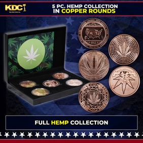5 Copper Coin Weed/Hemp Set 5oz Of Copper