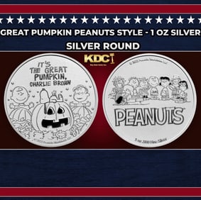 Great Pumpkin Peanuts Style - 1 oz Silver Round Round