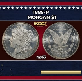 1885-p Morgan Dollar $1 Grades ms63