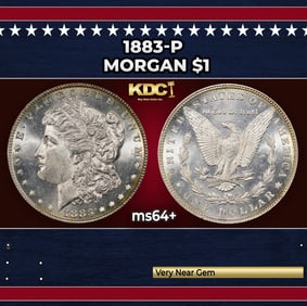 1883-p Morgan Dollar $1 Grades ms64+