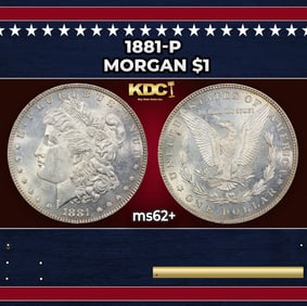 1881-p Morgan Dollar $1 Grades ms62+