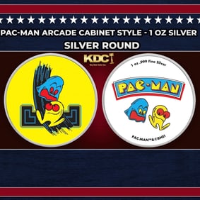 PAC-MAN Arcade Cabinet style - 1 oz Silver Round Round
