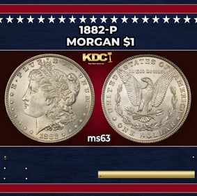 1882-p Morgan Dollar $1 Grades ms63