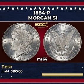 1884-p Morgan Dollar $1 Grades ms64