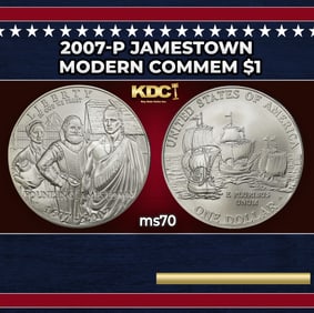 2007-p Jamestown Modern Commem Dollar $1 ms70 SEGS