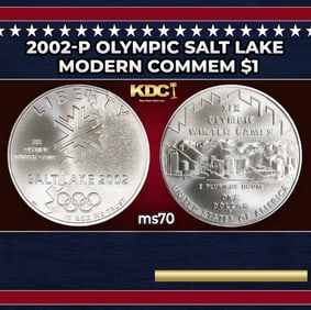 2002-p Olympic Salt Lake Modern Commem Dollar $1 ms70 SEGS