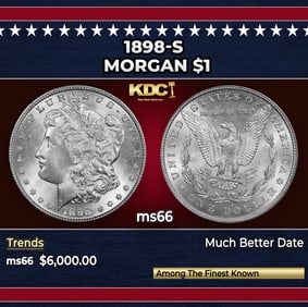 1898-s Morgan Dollar $1 ms66 SEGS