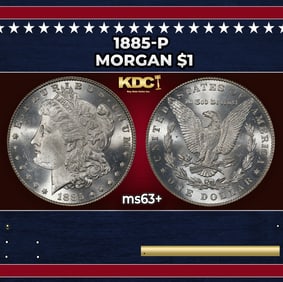 1885-p Morgan Dollar $1 Grades ms63+